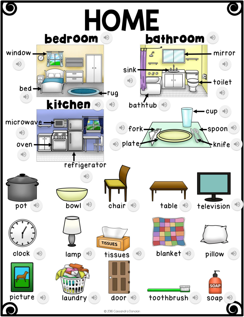 Home Vocabulary with Sound